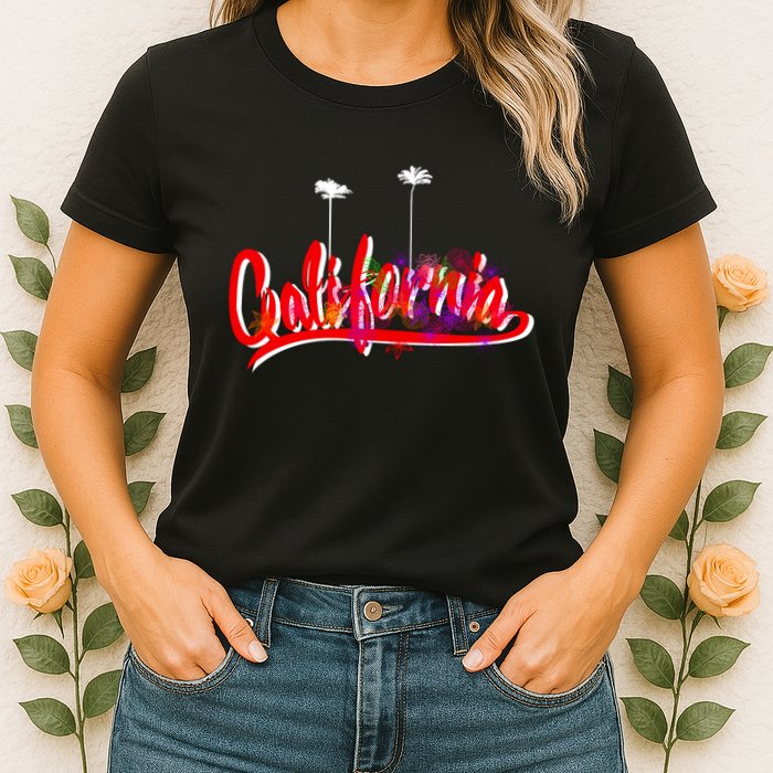 Cool California Script Logo Womens T-Shirt