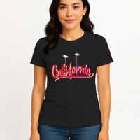 Cool California Script Logo Womens T-Shirt