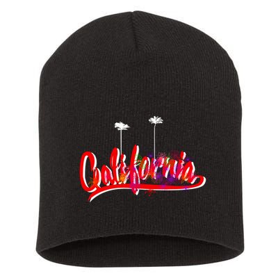 Cool California Script Logo Short Acrylic Beanie