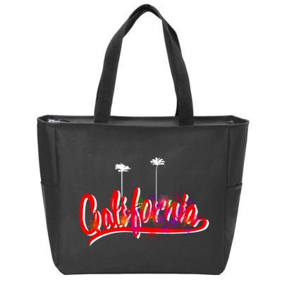 Cool California Script Logo Zip Tote Bag