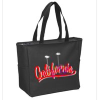Cool California Script Logo Zip Tote Bag