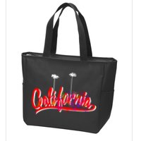 Cool California Script Logo Zip Tote Bag
