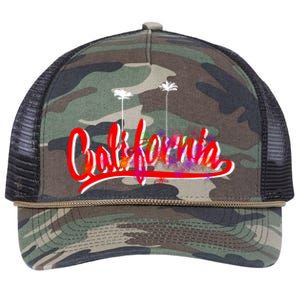 Cool California Script Logo Retro Rope Trucker Hat Cap