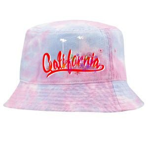 Cool California Script Logo Tie-Dyed Bucket Hat