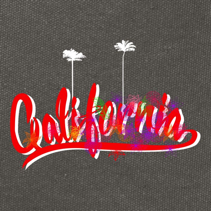 Cool California Script Logo Cotton Canvas Backpack