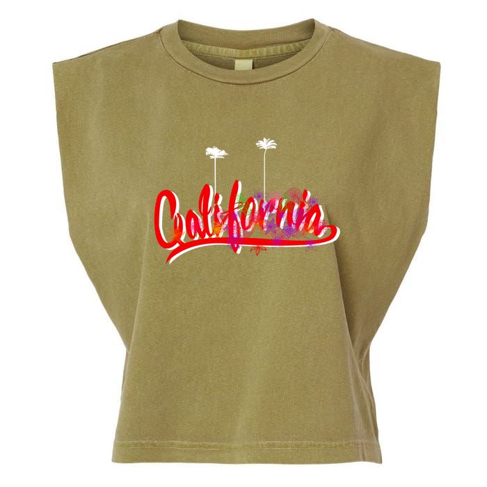 Cool California Script Logo Garment-Dyed Women's Muscle Tee