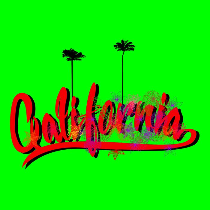 Cool California Script Logo Tie Dye Hoodie