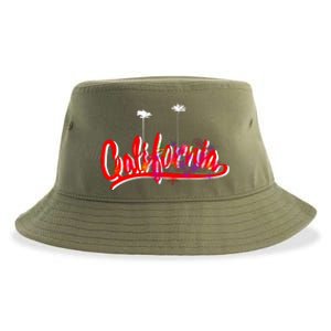 Cool California Script Logo Sustainable Bucket Hat