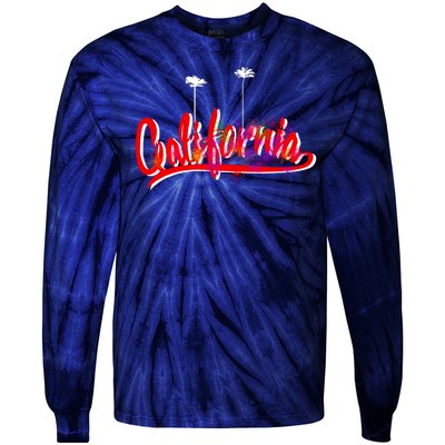 Cool California Script Logo Tie-Dye Long Sleeve Shirt