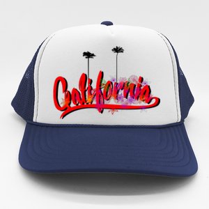 Cool California Script Logo Trucker Hat