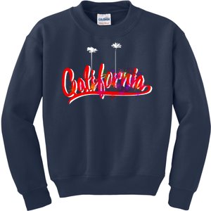 Cool California Script Logo Kids Sweatshirt