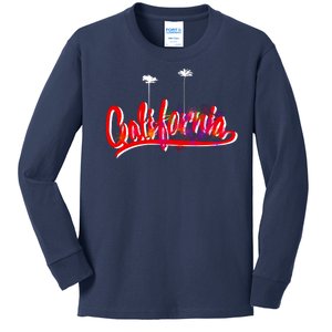 Cool California Script Logo Kids Long Sleeve Shirt