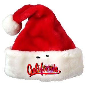 Cool California Script Logo Premium Christmas Santa Hat