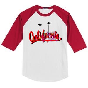 Cool California Script Logo Kids Colorblock Raglan Jersey