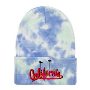 Cool California Script Logo Tie Dye 12in Knit Beanie