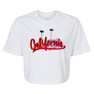 Cool California Script Logo Bella+Canvas Jersey Crop Tee