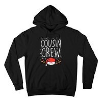 Cousin Crew Santa Hat Reindeer Christmas Family Pajamas PJ Hoodie