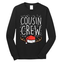 Cousin Crew Santa Hat Reindeer Christmas Family Pajamas PJ Long Sleeve Shirt