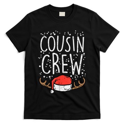 Cousin Crew Santa Hat Reindeer Christmas Family Pajamas PJ T-Shirt
