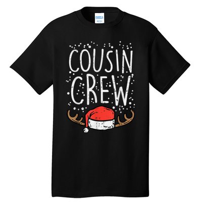 Cousin Crew Santa Hat Reindeer Christmas Family Pajamas PJ Tall T-Shirt