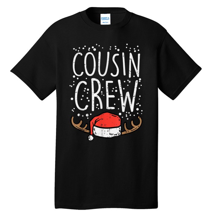 Cousin Crew Santa Hat Reindeer Christmas Family Pajamas PJ Tall T-Shirt