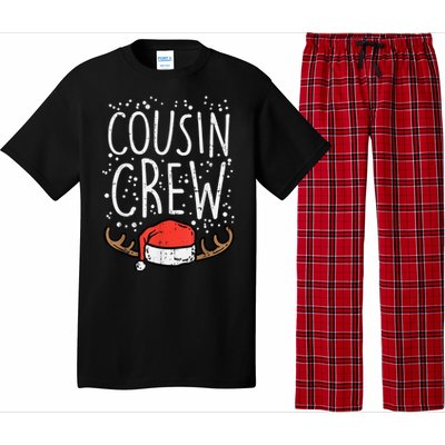 Cousin Crew Santa Hat Reindeer Christmas Family Pajamas PJ Pajama Set