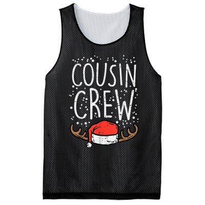 Cousin Crew Santa Hat Reindeer Christmas Family Pajamas PJ Mesh Reversible Basketball Jersey Tank