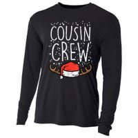 Cousin Crew Santa Hat Reindeer Christmas Family Pajamas PJ Cooling Performance Long Sleeve Crew