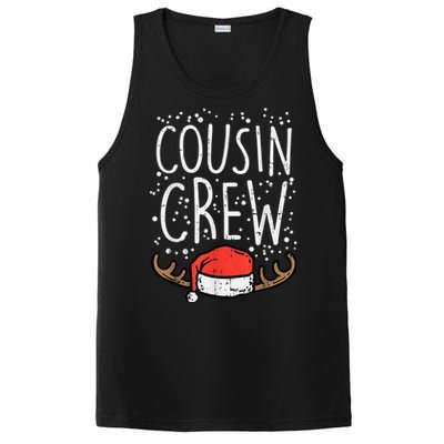 Cousin Crew Santa Hat Reindeer Christmas Family Pajamas PJ PosiCharge Competitor Tank