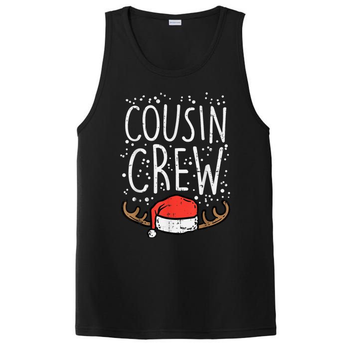 Cousin Crew Santa Hat Reindeer Christmas Family Pajamas PJ PosiCharge Competitor Tank