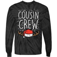 Cousin Crew Santa Hat Reindeer Christmas Family Pajamas PJ Tie-Dye Long Sleeve Shirt