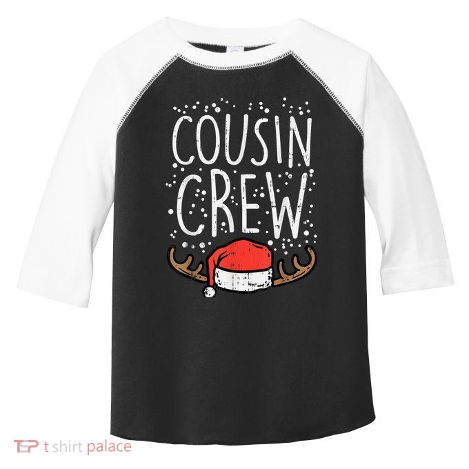 Cousin Crew Santa Hat Reindeer Christmas Family Pajamas PJ Toddler Fine Jersey T-Shirt