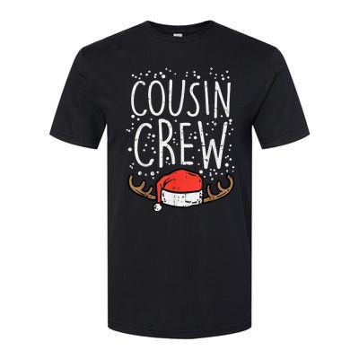 Cousin Crew Santa Hat Reindeer Christmas Family Pajamas PJ Softstyle CVC T-Shirt