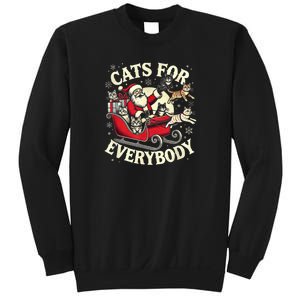 Christmas Cat Santa Cat Lover Christmas Cats For Everybody Sweatshirt