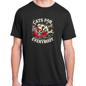 Christmas Cat Santa Cat Lover Christmas Cats For Everybody Adult ChromaSoft Performance T-Shirt