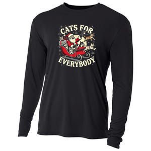 Christmas Cat Santa Cat Lover Christmas Cats For Everybody Cooling Performance Long Sleeve Crew