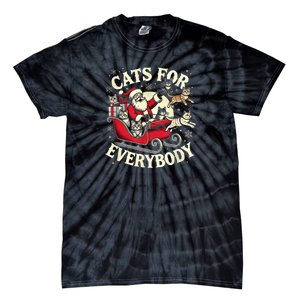 Christmas Cat Santa Cat Lover Christmas Cats For Everybody Tie-Dye T-Shirt