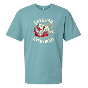 Christmas Cat Santa Cat Lover Christmas Cats For Everybody Sueded Cloud Jersey T-Shirt