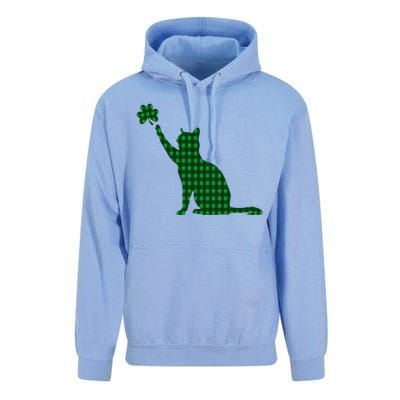 Cute Cat St Patricks Day Clover Lucky Cat Mom Shamrock Cat Unisex Surf Hoodie