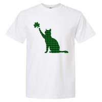 Cute Cat St Patricks Day Clover Lucky Cat Mom Shamrock Cat Garment-Dyed Heavyweight T-Shirt