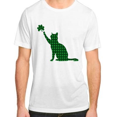 Cute Cat St Patricks Day Clover Lucky Cat Mom Shamrock Cat Adult ChromaSoft Performance T-Shirt