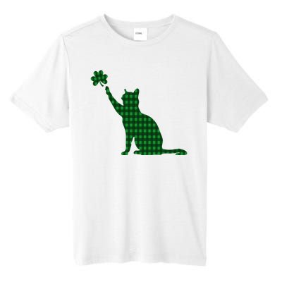 Cute Cat St Patricks Day Clover Lucky Cat Mom Shamrock Cat Tall Fusion ChromaSoft Performance T-Shirt