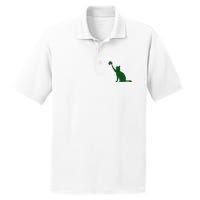 Cute Cat St Patricks Day Clover Lucky Cat Mom Shamrock Cat PosiCharge RacerMesh Polo