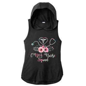 Cute Cna Squad Costume Stethoscope Floral Gift Nursing Gift Ladies PosiCharge Tri-Blend Wicking Draft Hoodie Tank