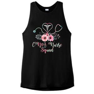 Cute Cna Squad Costume Stethoscope Floral Gift Nursing Gift Ladies PosiCharge Tri-Blend Wicking Tank