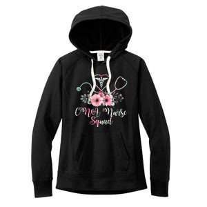 Cute Cna Squad Costume Stethoscope Floral Gift Nursing Gift Women's Fleece Hoodie