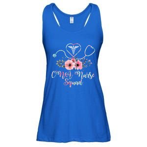 Cute Cna Squad Costume Stethoscope Floral Gift Nursing Gift Ladies Essential Flowy Tank