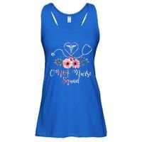 Cute Cna Squad Costume Stethoscope Floral Gift Nursing Gift Ladies Essential Flowy Tank