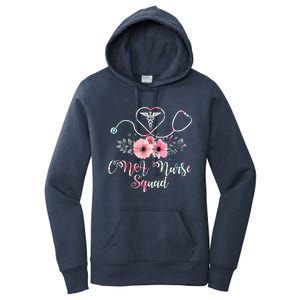 Cute Cna Squad Costume Stethoscope Floral Gift Nursing Gift Women's Pullover Hoodie