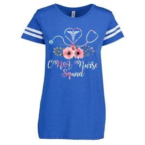 Cute Cna Squad Costume Stethoscope Floral Gift Nursing Gift Enza Ladies Jersey Football T-Shirt